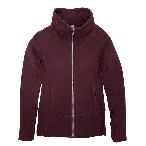 Lululemon Radiant Jacket Sz 6 Cassis Red Fleece Full Zip Slim Fit Sweatshirt - Picture 4 of 12